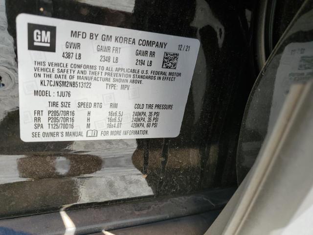 KL7CJNSM2NB513122 2022 Chevrolet Trax Ls