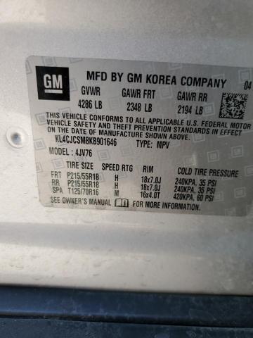 KL4CJCSM8KB901646 Buick Encore Essence