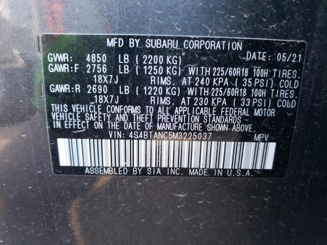 4S4BTANC5M3225037 | 2021 SUBARU OUTBACK LI