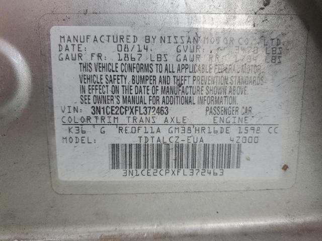 2015 NISSAN VERSA NOTE - 3N1CE2CPXFL372463
