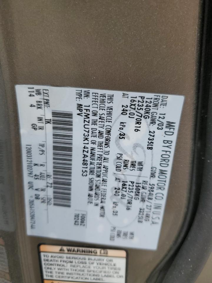 1FMZU73K14ZA48153 2004 Ford Explorer Xlt