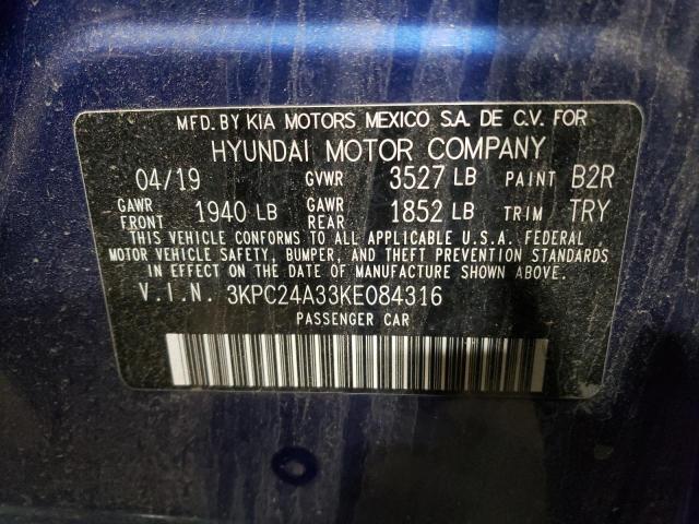 2019 HYUNDAI ACCENT SE - 3KPC24A33KE084316