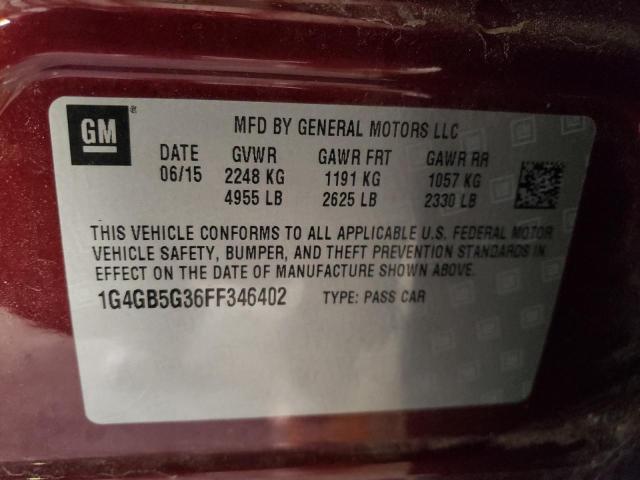 2015 BUICK LACROSSE - 1G4GB5G36FF346402