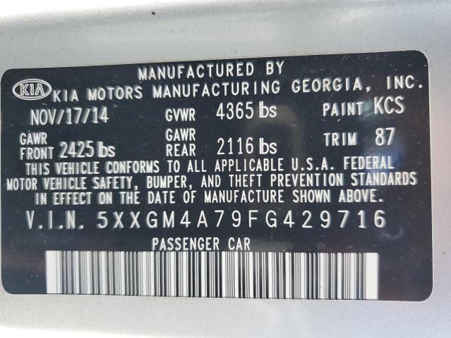 5XXGM4A79FG429716 KIA Optima Lx