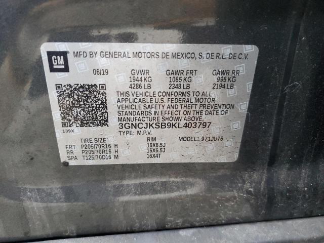 3GNCJKSB9KL403797 Chevrolet Trax LS 10