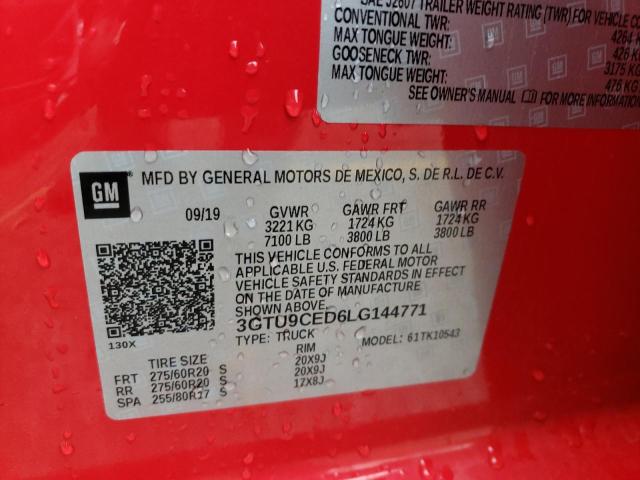 3GTU9CED6LG144771 GMC Sierra K1500 Elevation