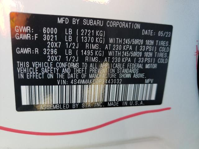 4S4WMAKD0P3443032 Subaru Ascent Limited