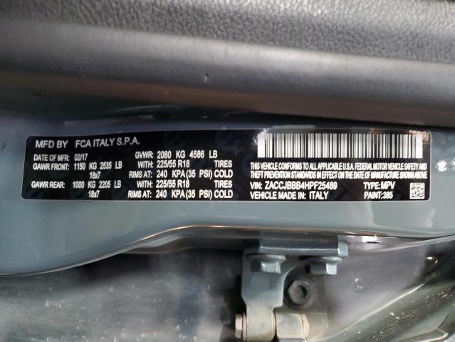 ZACCJBBB4HPF25489 Jeep Renegade Latitude