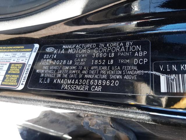 KNADM4A30E6389620 KIA RIO LX