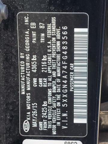 5XXGN4A74FG483566 KIA OPTIMA EX
