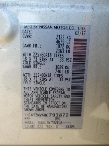 5N1AT2MV4HC793872 Nissan ROGUE SV