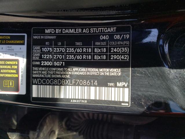 VIN WDC0G8DBXLF708614 2020 MERCEDES-BENZ GLC-CLASS no.13