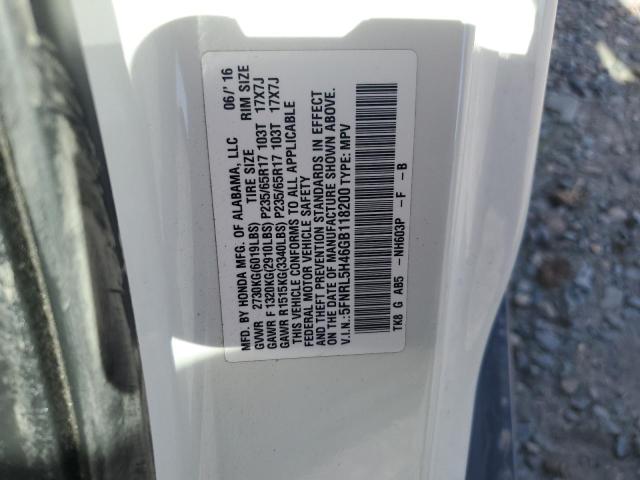 5FNRL5H46GB118200 Honda ODYSSEY EX