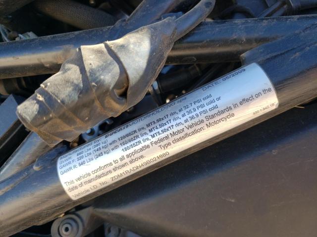 2009 DUCATI MONSTER 69 - ZDM1RADN49B021980