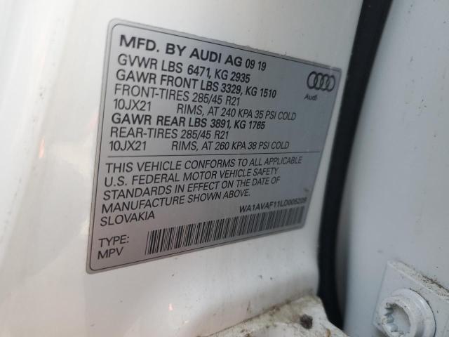 2020 AUDI Q8 PREMIUM - WA1AVAF11LD005209