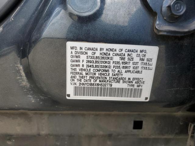 2006 Acura Mdx Touring VIN: 2HNYD188X6H532779 Lot: 55852744