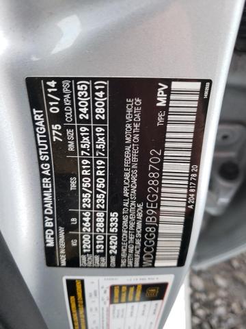 WDCGG8JB9EG288702 Mercedes-Benz Glk 350 4matic