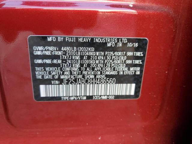 JF2SJABC8HH486560 Subaru Forester 2.5i