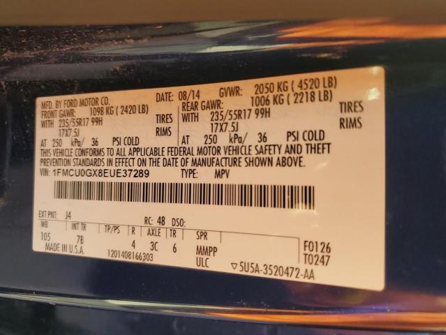 1FMCU0GX8EUE37289 Ford ESCAPE SE
