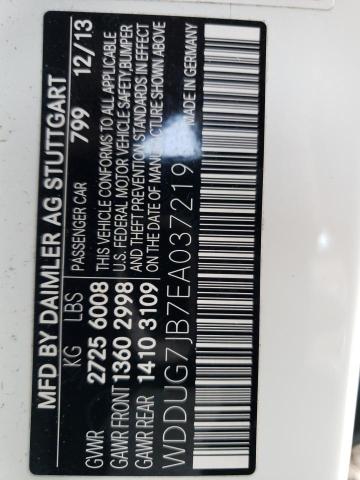 WDDUG7JB7EA037219 Mercedes-Benz S 63 AMG