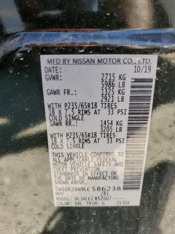 5N1DR2BN9LC586238 Nissan Pathfinder Sv