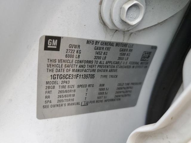 1GTG6CE31F1139705 GMC CANYON SLT