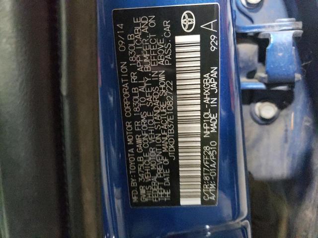 JTDKDTB37E1082722 Toyota PRIUS C