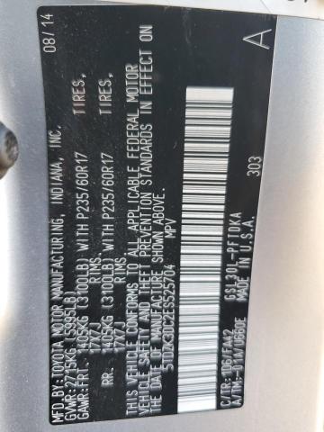 5TDZK3DC2ES525704 Toyota SIENNA