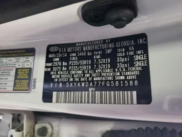 5XYKWDA77FG581588 KIA SORENTO SX