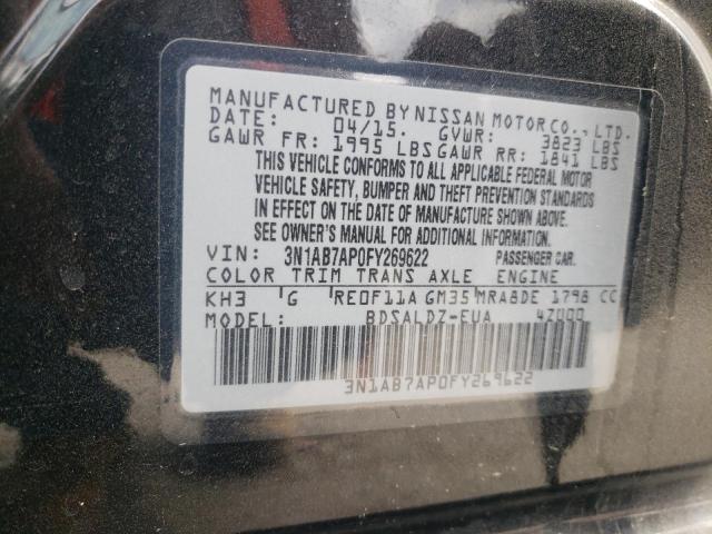 2015 NISSAN SENTRA S - 3N1AB7AP0FY269622