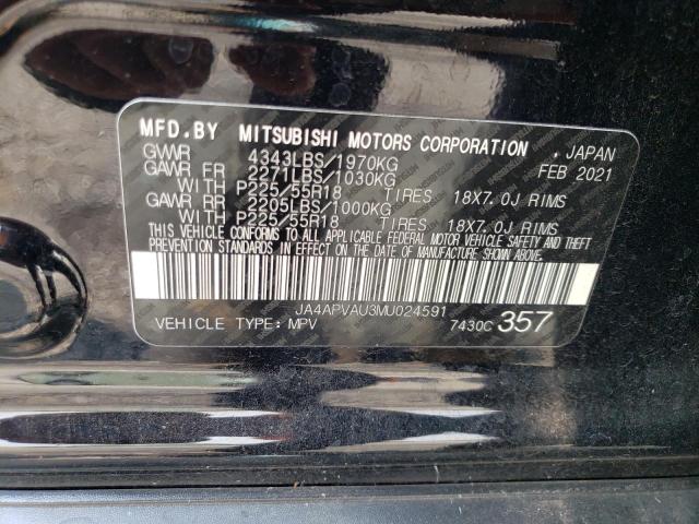 2021 Mitsubishi Outlander Sport Se VIN: JA4APVAU3MU024591 Lot: 72647003