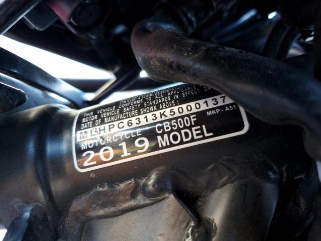 2019 HONDA CB500 F MLHPC6313K5000137
