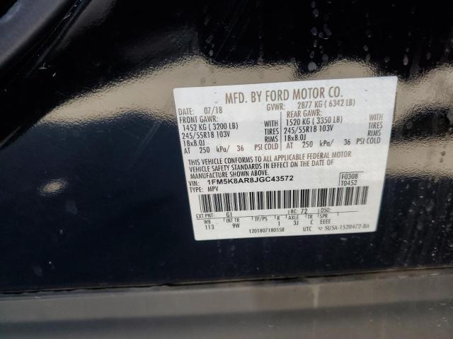 1FM5K8AR8JGC43572 2018 Ford Explorer Police Interceptor