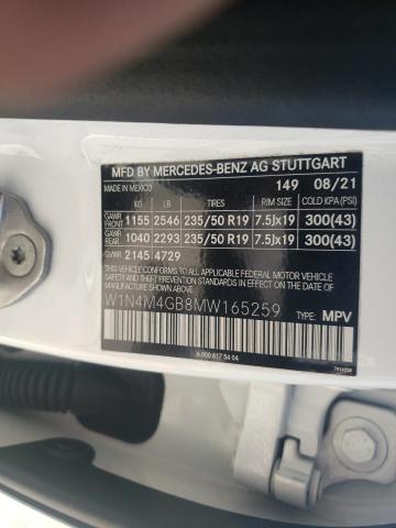 W1N4M4GB8MW165259 Mercedes-Benz GLB 250