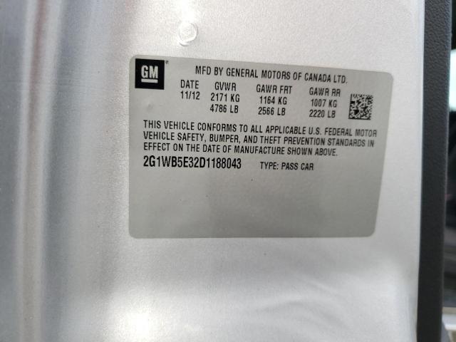 2013 Chevrolet Impala Lt VIN: 2G1WB5E32D1188043 Lot: 73569783