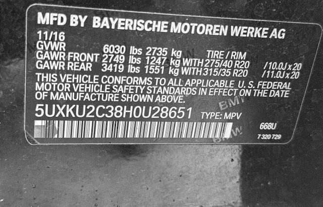 VIN 5UXKU2C38H0U28651 2017 BMW X6, Xdrive35I no.10