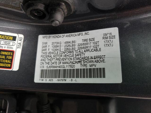 5J6RM4H40GL117820 Honda CR-V SE