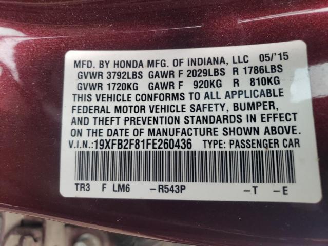 19XFB2F81FE260436 Honda CIVIC EX