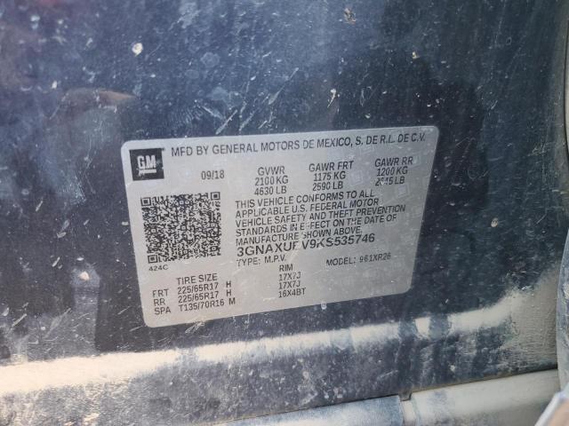 3GNAXUEV9KS535746 2019 Chevrolet Equinox Lt