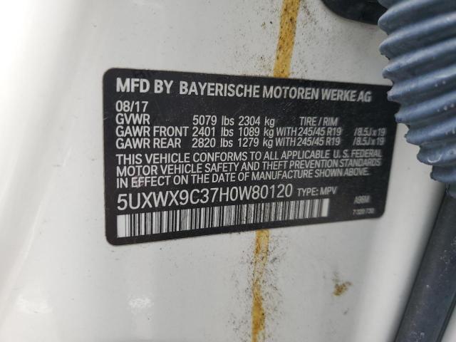 5UXWX9C37H0W80120 BMW X3 Xdrive28i