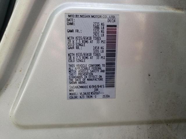 5N1AR2MNXEC696945 Nissan Pathfinder S