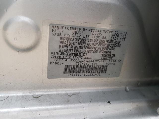 3N1CE2CP1GL351471 Nissan Versa Note S