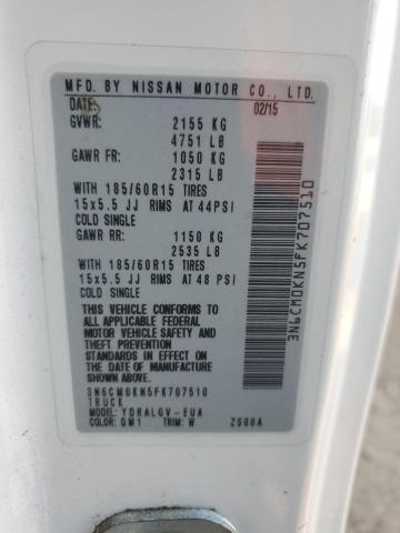3N6CM0KN5FK707510 Nissan NV200 2.5S