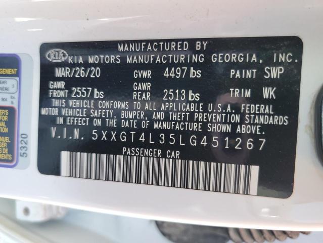 5XXGT4L35LG451267 KIA Optima Lx