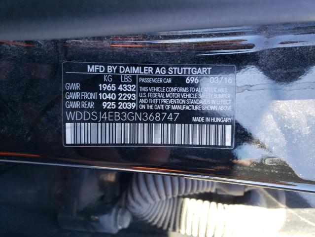 WDDSJ4EB3GN368747 Mercedes-Benz CLA 250