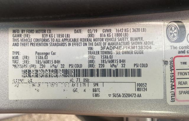 3FADP4EJ1KM138304 Ford FIESTA SE