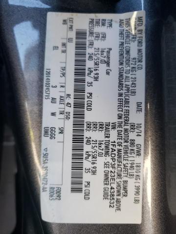 1FADP3F23EL438532 Ford FOCUS SE
