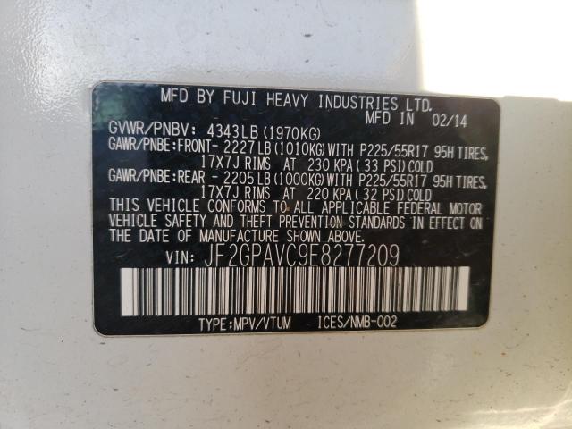 JF2GPAVC9E8277209 Subaru Xv Crosstrek 2.0 Premium