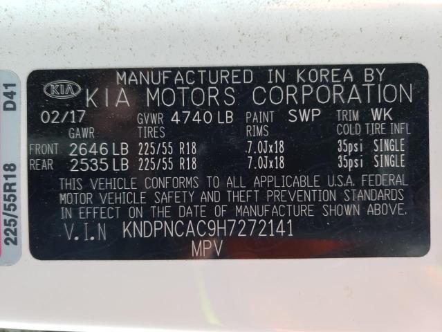 KNDPNCAC9H7272141 KIA Sportage Ex