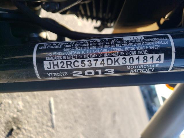2013 HONDA VT750 C2B JH2RC5374DK301814